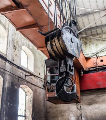 Old equipment, machines, tools in a rustic style in an abandoned mechanical factory